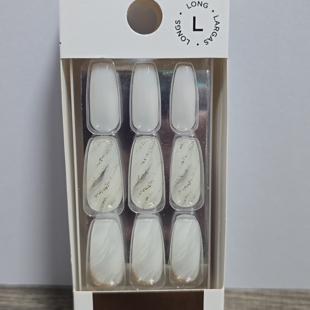 Dashing Diva NailBliss Salon Gel Nails Long Length Brand New White - Picture 2 of 4